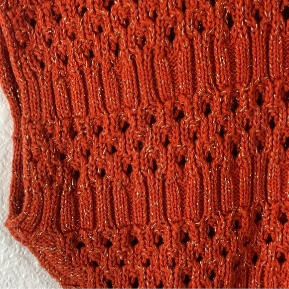 Cato Womens Open Weave Sweater Vest V Neck Light Weight Long Tunic Top S XL - Picture 4 of 9